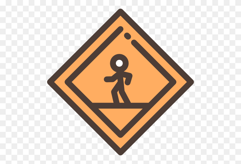 512x512 Пешеход, Дорожный Знак, Сигнализация, Значок Пешеходного Перехода - Клипарт Пешеходного Перехода
