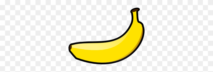 300x223 Peel Open Gratis Banana Clipart - Pelado Banana Clipart