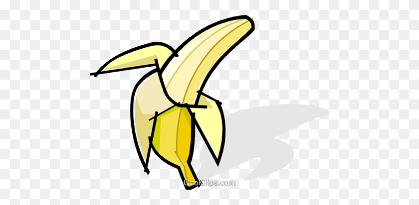480x352 Очищенные Бананы Роялти Бесплатно Векторные Иллюстрации - Банановая Кожура Клипарт