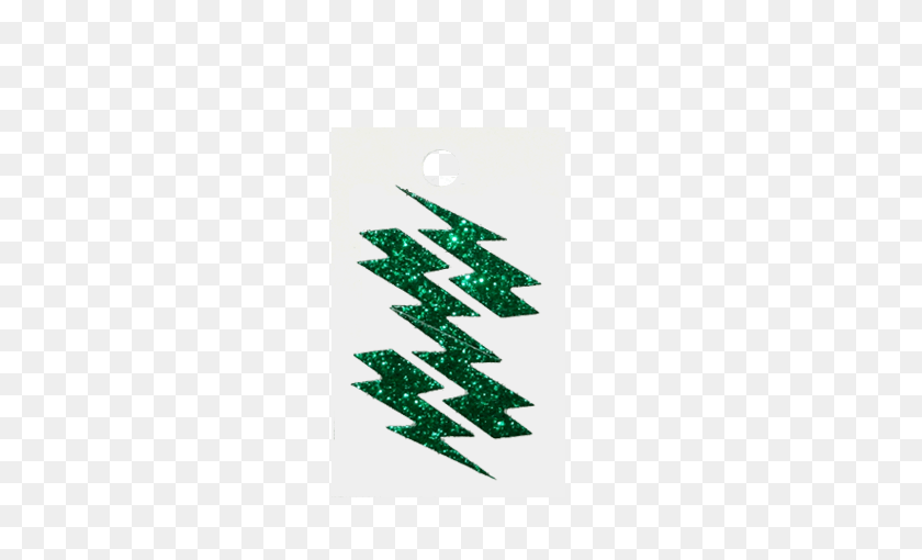 450x450 Pegable Lightning Bolt Glitter Stickers Emerald Pcs Per Sheet - Green Lightning PNG