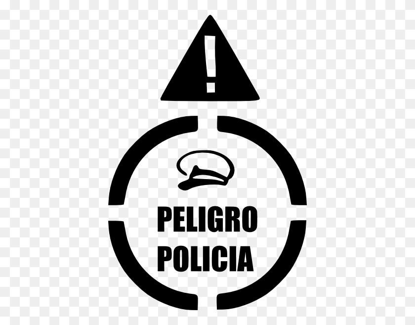 402x597 Peligro Policia Clipart - Policia Clipart