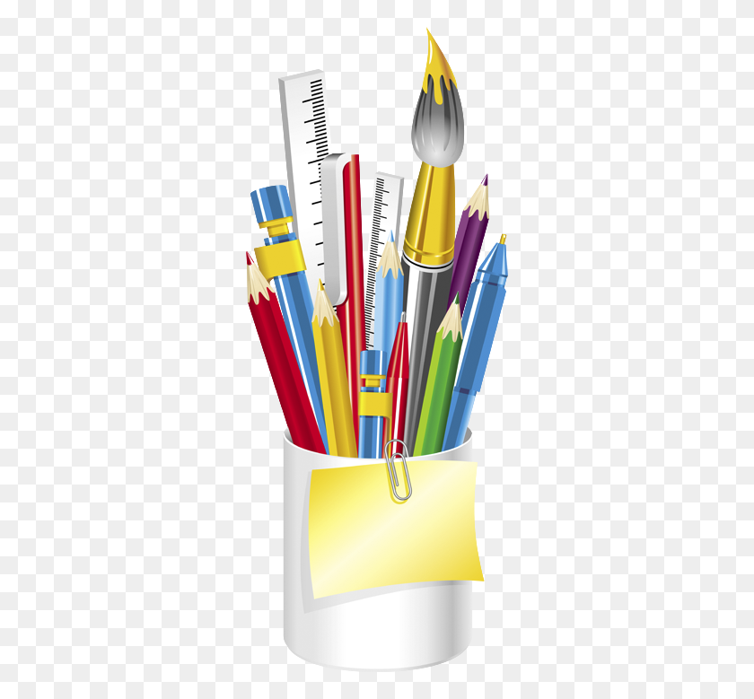 292x719 Pen Clipart Pencil Crayon - Crayons PNG