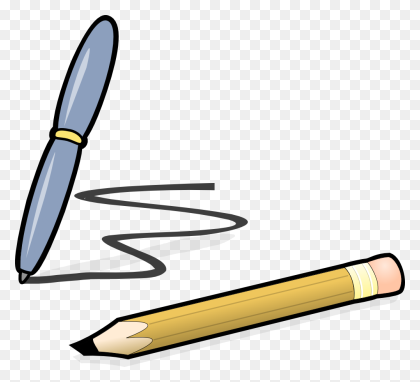 1000x903 Pen Writing Clip Art - Writing Clipart PNG