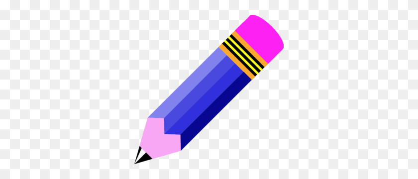 300x300 Pencil Clip Art Free Clipart Images - Purple Crayon Clipart