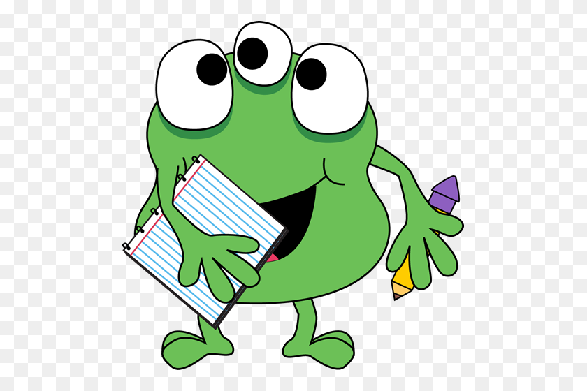 489x500 Pencil Clipart Monster - Notebook And Pencil Clipart