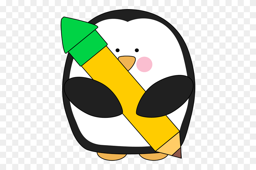 442x500 Pencil Clipart Penguin - Penguin Clipart Black And White