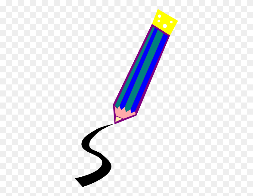 342x590 Pencil Drawing A Line Clip Art - Pencil Clipart