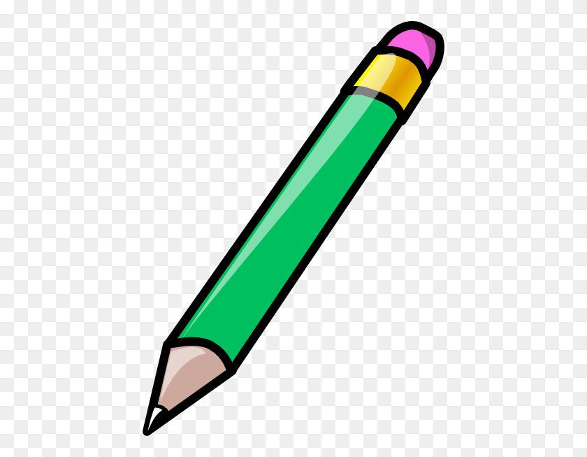 432x593 Pencil Green Clip Art - Sharp Pencil Clipart