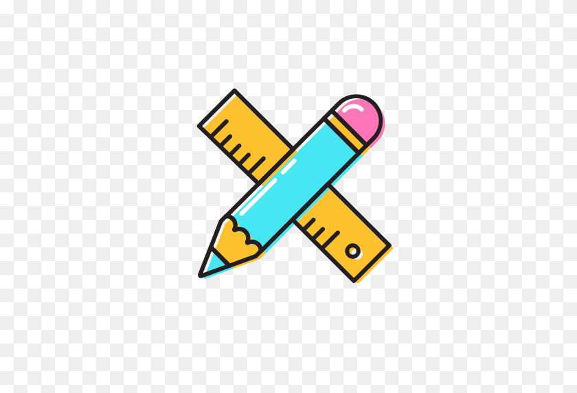 512x512 Pencil, Ruler Icon - Ruler Clipart PNG