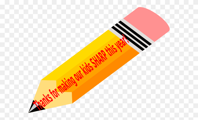 600x451 Pencil Teacher Appreciation Gift Tag Clip Art - Sharp Pencil Clipart
