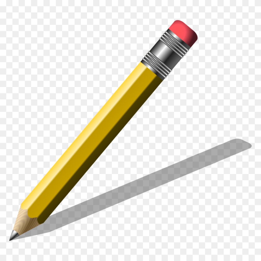 800x800 Pencil Writing Clip Art - Writing Clipart Free