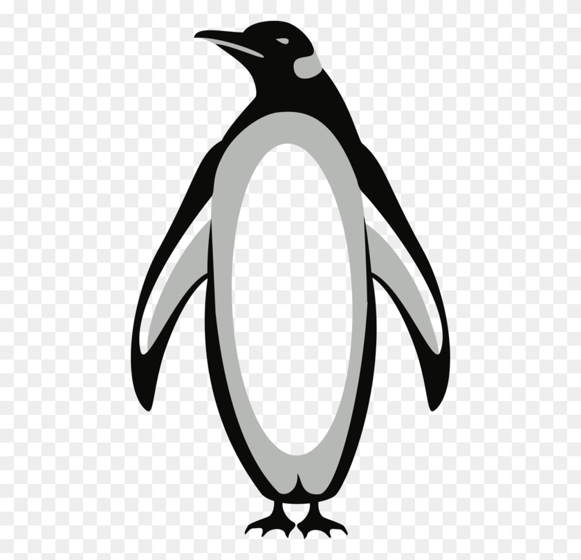462x750 Пингвин Черно-Белый Рисунок Бритвы Монохромный Бесплатно - Пингвин Черно-Белый Клипарт