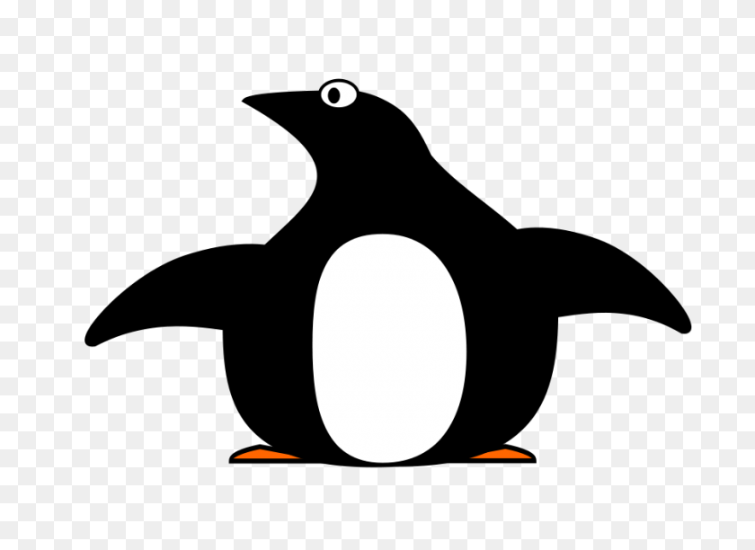 900x637 Пингвин Черный И Белый Бесплатно Картинки Пингвин - Цыпленок Черно-Белый Клипарт