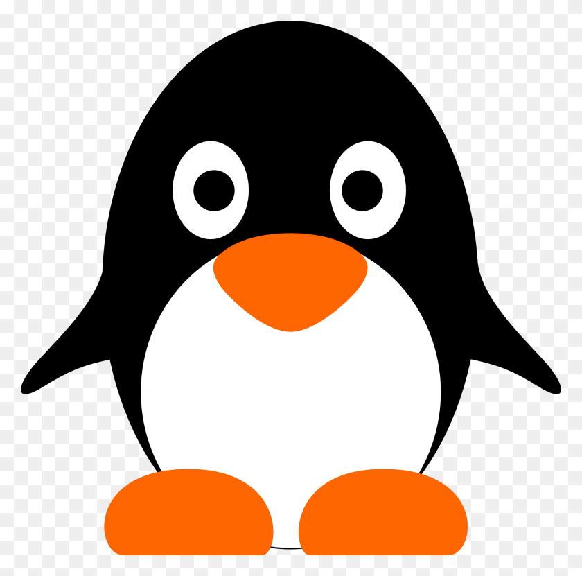 1979x1958 Pingüino Negro Clipart - Pingüino Clipart Blanco Y Negro