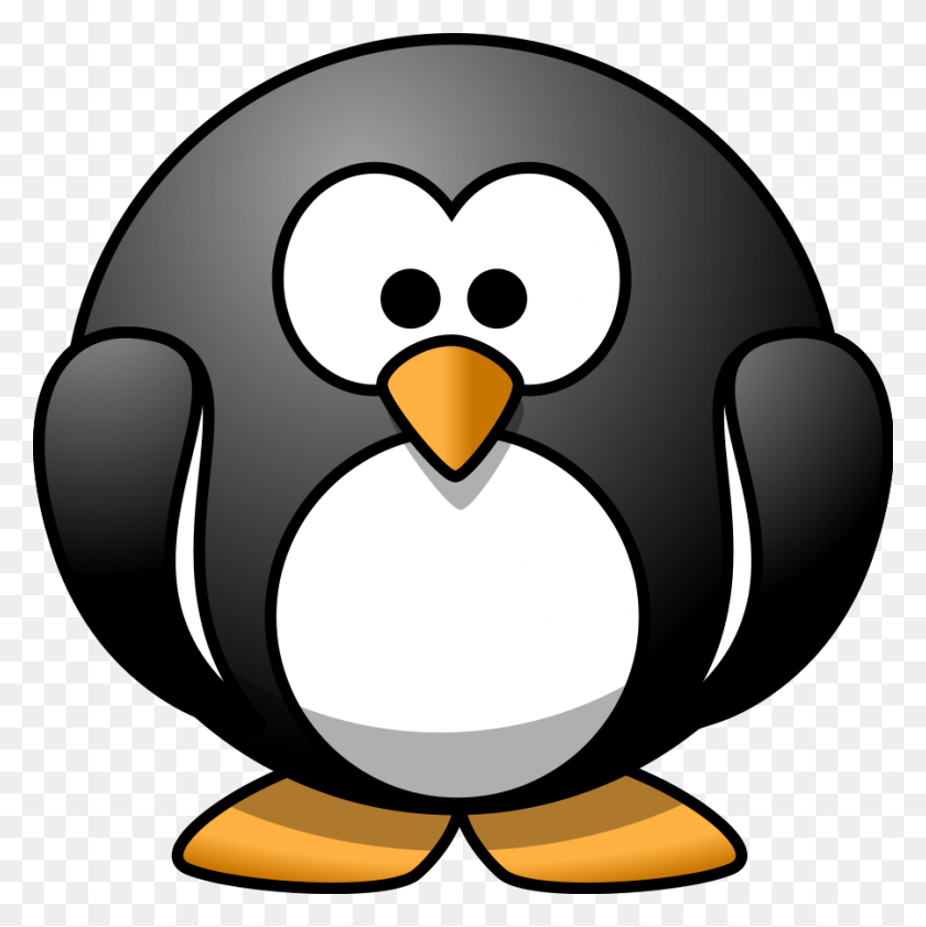 898x900 Penguin Cartoon Clip Art Free Clipart Kid - Kids Playing In Snow Clipart