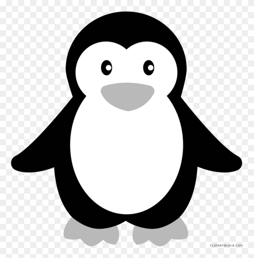 900x916 Пингвин Клипарт Девочка - Девочка Клипарт Черно-Белый