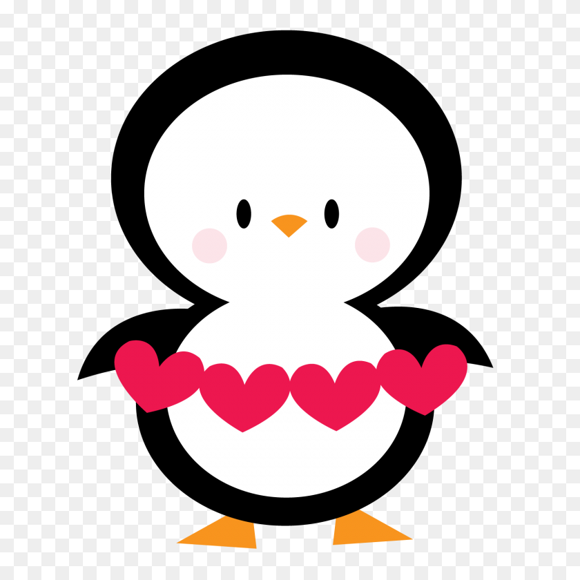 1500x1500 Penguin Love Cliparts - Baby Penguin Clipart