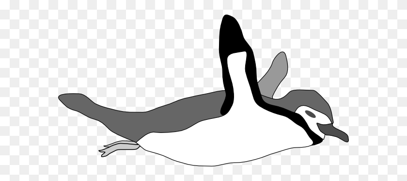 600x313 Penguin Swim Clip Art - Emperor Penguin Clipart