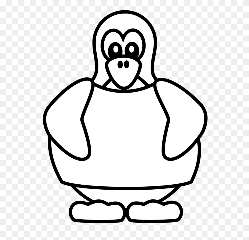 574x750 Penguin T Shirt Coloring Book Drawing Ausmalbild - Shirt Clipart Black And White