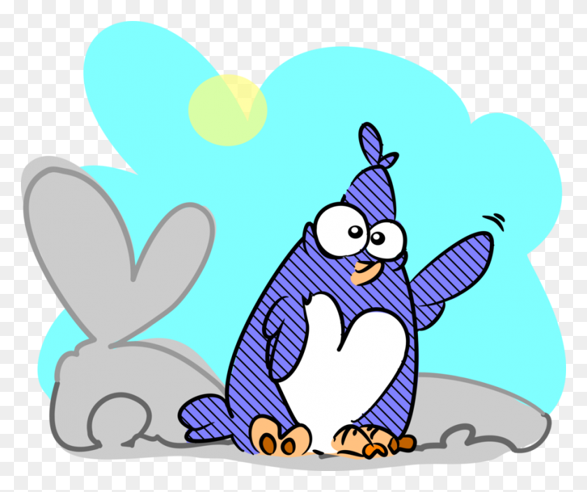 909x750 Penguin Tux Drawing Cartoon - Humor Clipart