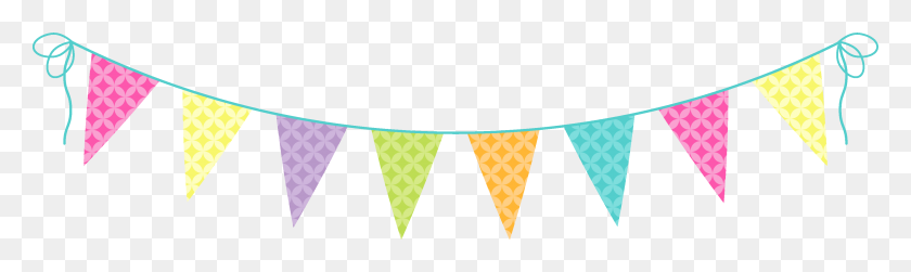 3436x844 Pennant Clipart Triangle Banner, Pennant Triangle Banner - Pennant Flags Clipart