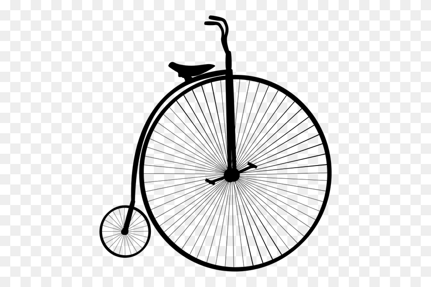 454x500 Penny Farthing Drawing - Penny Clipart Black And White