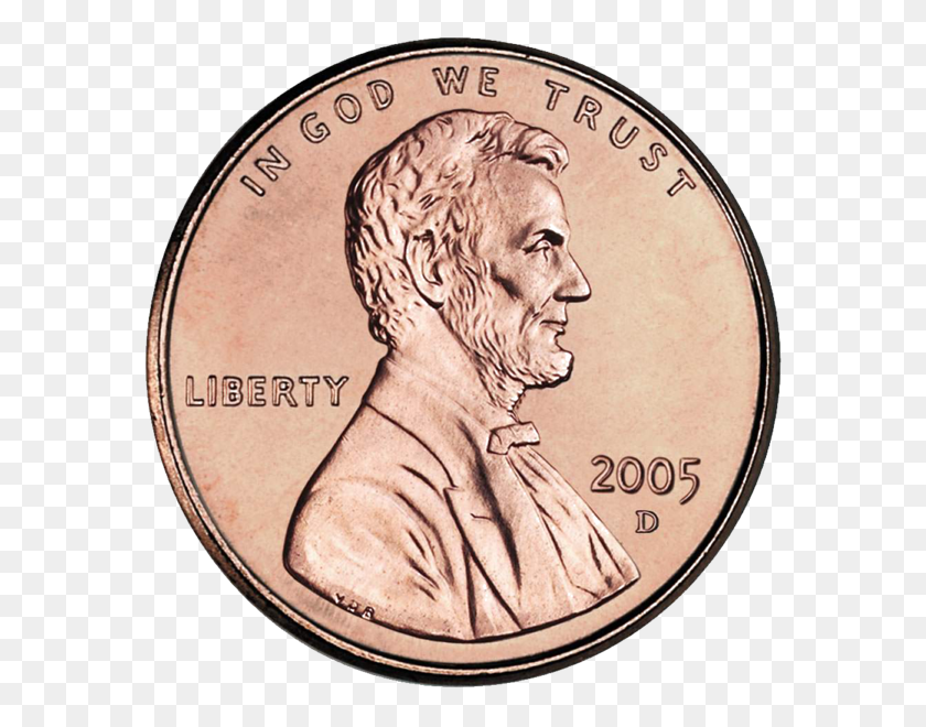 594x600 Penny Obv Unc D Wikipedia - Efectivo Png