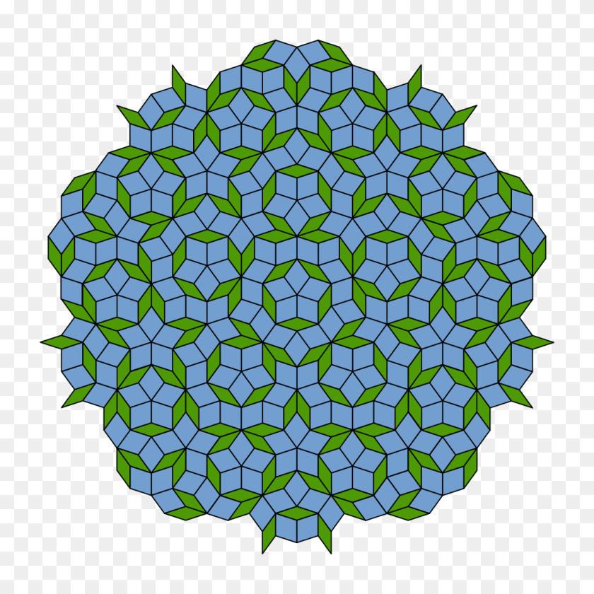 1024x1024 Penrose Tiling - Hydrangea PNG