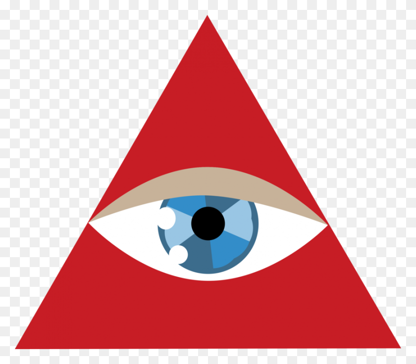 865x750 Треугольник Пенроуза В Форме Глаза Провидения - Всевидящий Глаз Клипарт