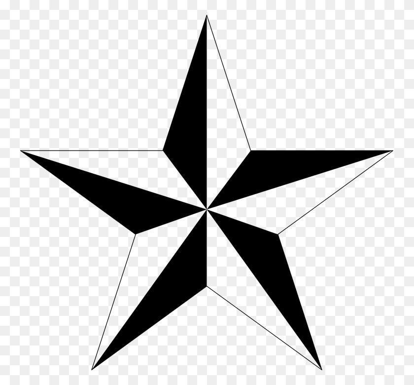 757x720 Pentagram Clipart Clip Art - Silver Star Clipart