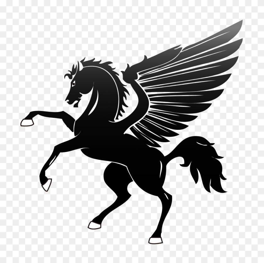 1000x1000 Peo Pegasus Negro - Pegasus Png