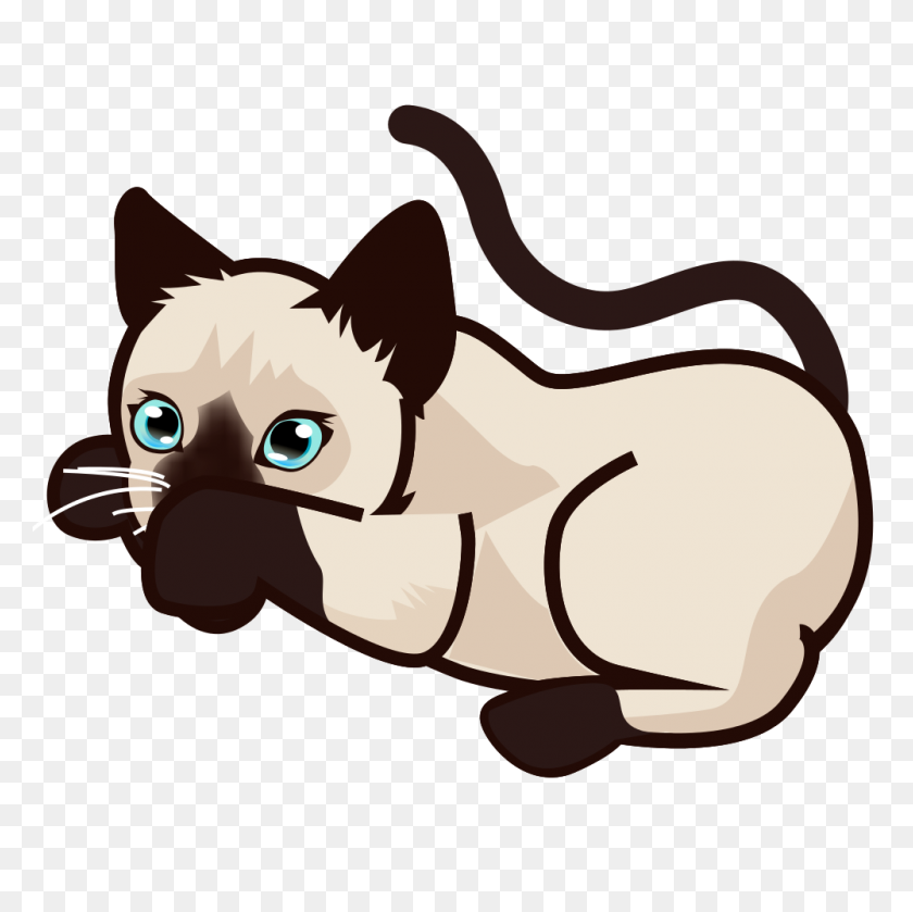 1000x1000 Peo Siamese Kitten - Siamese Cat Clipart