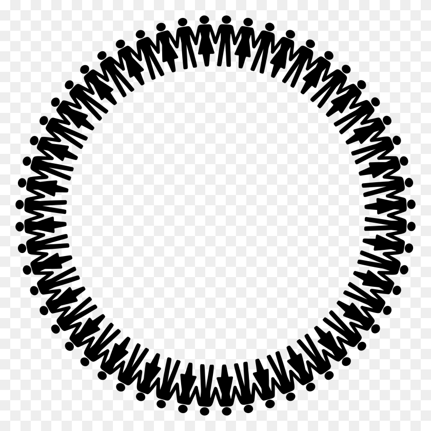 2200x2200 People Circle Silhouette Icons Png - Silhouette People PNG