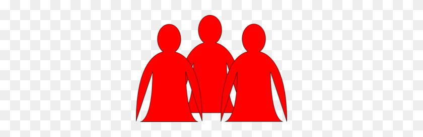 300x213 People Clipart Red - Population Clipart