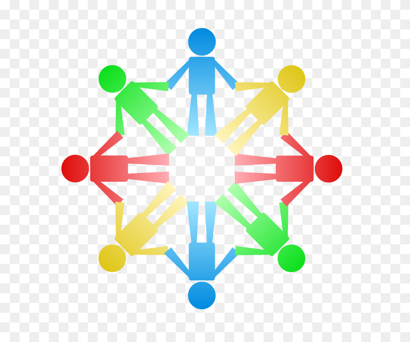 640x640 People Connecting Hands Communication Social Networking - Social Clipart