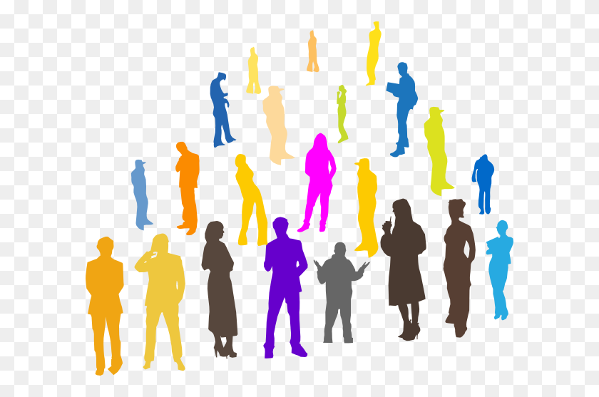 600x497 People Flat Line Clip Art - Standing In Line Clipart