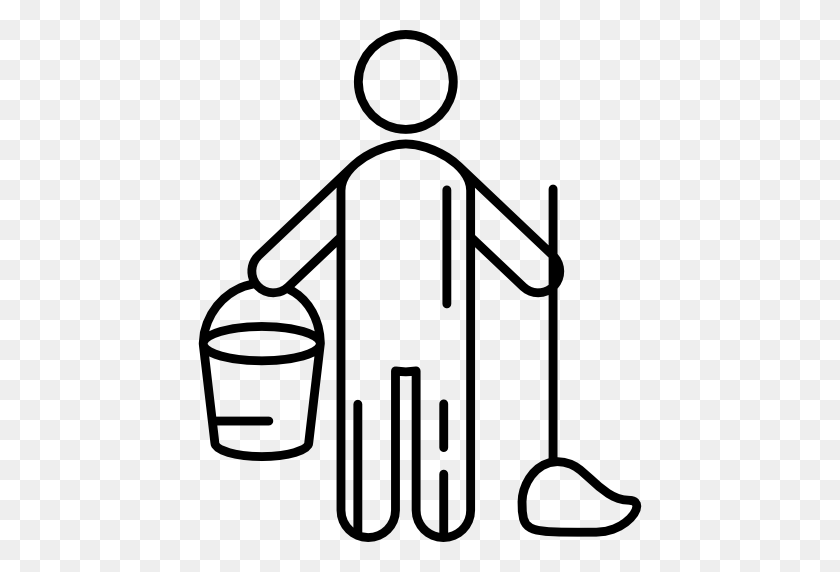 512x512 People Icon - Mop Bucket Clipart