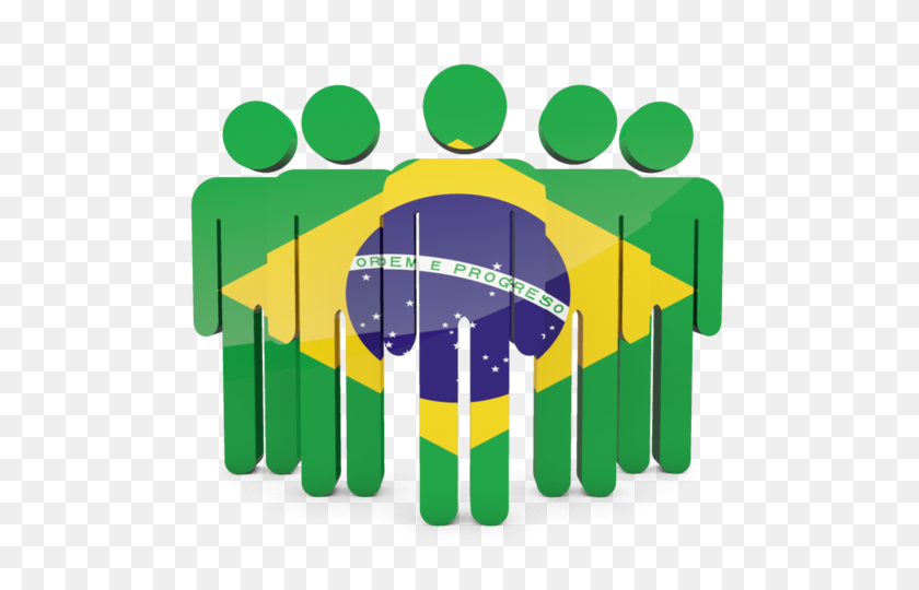 640x480 People Icon Illustration Of Flag Of Brazil - Brazil PNG