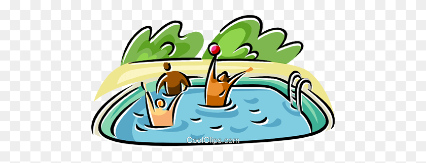 480x263 People In A Swimming Pool Royalty Free Vector Clip Art - Pool Clipart Free