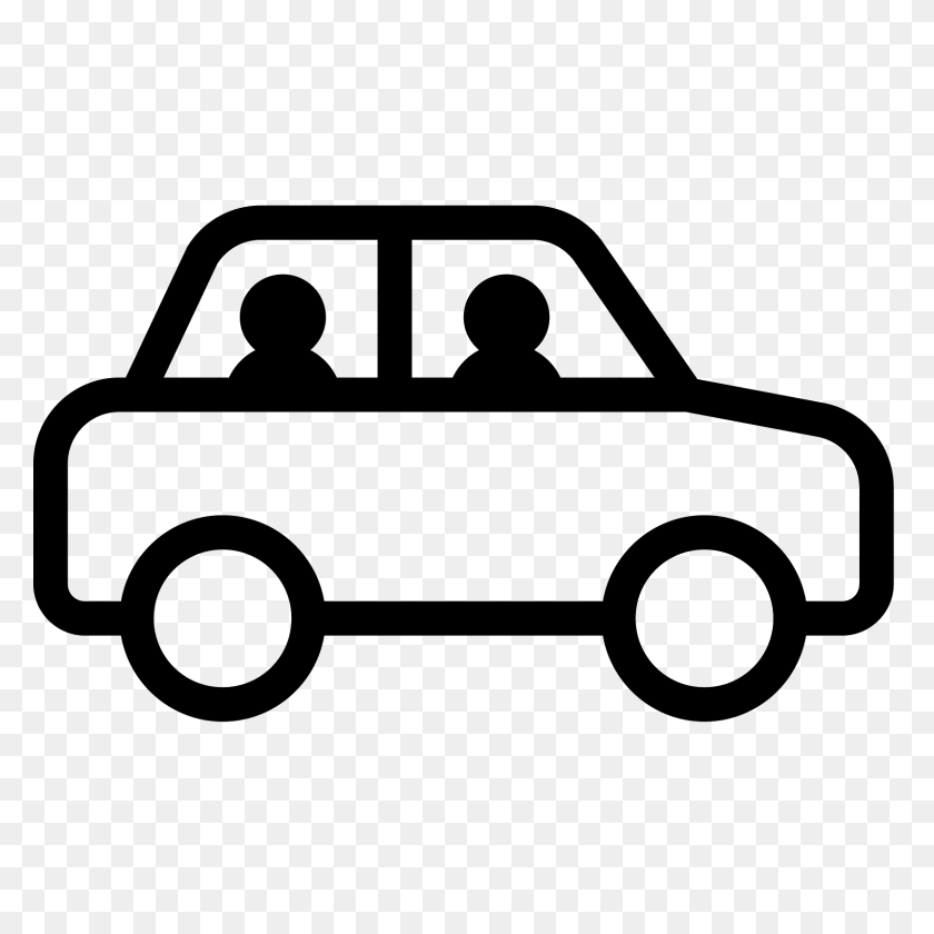1600x1600 People In Car Side View Icon - Car Side PNG