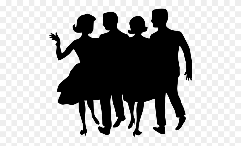 500x451 People Silhouette Vector Drawing - People Vector PNG