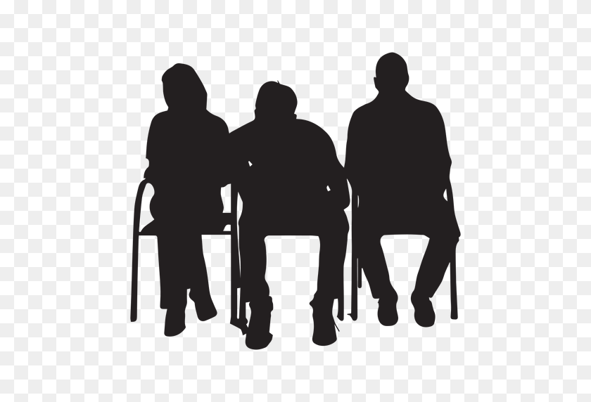 512x512 People Sitting On Chair Silhouette - Person Sitting In Chair PNG