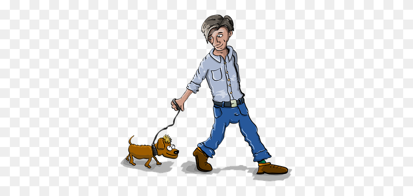 349x340 People Strolling Clipart Clip Art Images - Walk The Dog Clipart