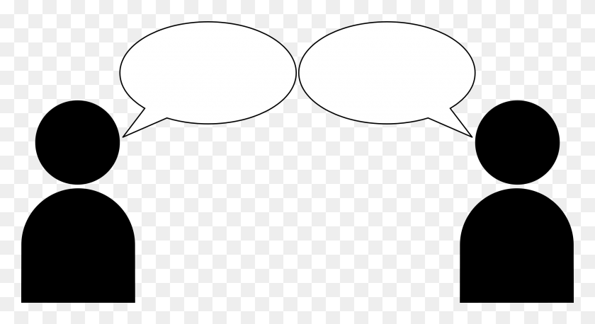 2400x1227 People Talking, Bubbles Icons Png - People Talking PNG
