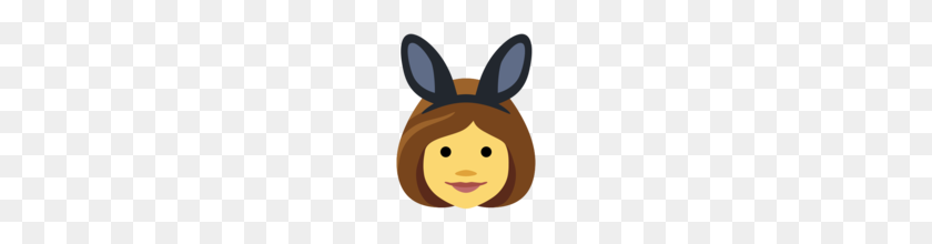 160x160 Personas Con Orejas De Conejo Emoji En Facebook - Orejas De Conejo Png