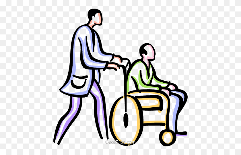 468x480 People With Disabilities Royalty Free Vector Clip Art Illustration - Wheelchair Clipart Free