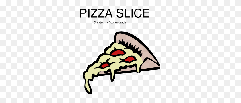 279x299 Pepperoni Pizza Slice Clip Art - Pizza Slice Clipart Black And White