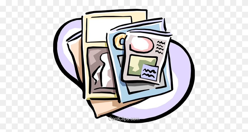 480x389 Periodicals Royalty Free Vector Clip Art Illustration - Newsletter Clipart