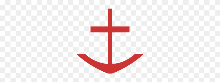 256x256 Persian Red Anchor Icon - Red Anchor Clip Art