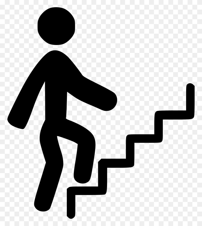 868x980 Person Climbing Stairs Png Icon Free Download - Climbing PNG